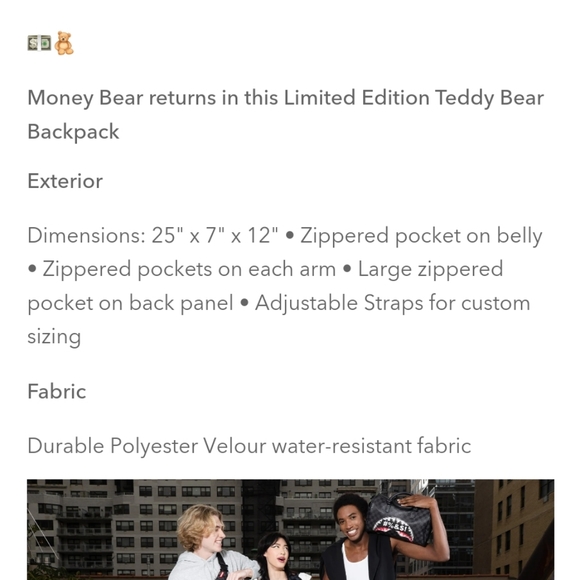 Sprayground moneybear - Picture 3 of 4